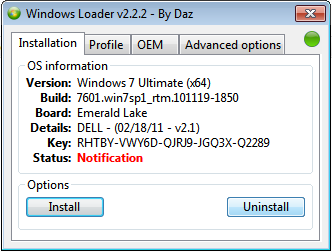 Hướng dẫn kích hoạt bằng Windows Loader 2.2.2