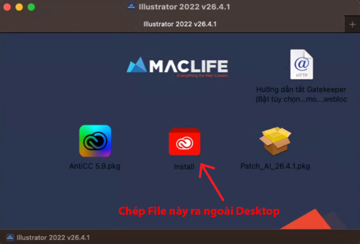 Hướng dẫn cài đặt Adobe Illustrator 2022 trên MacOS