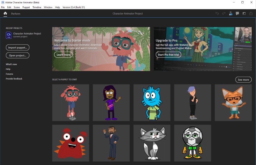 Download Adobe Character Animator 2022