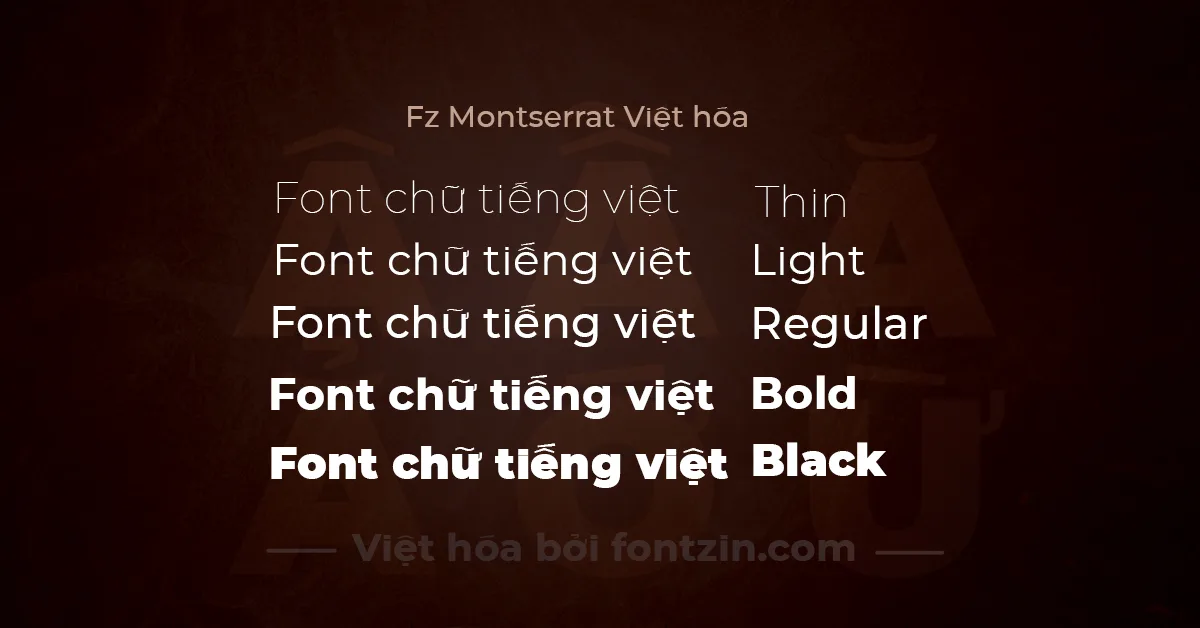 Font Montserrat Việt Hóa