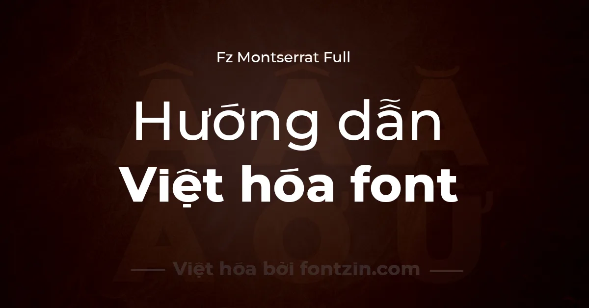 Font Montserrat Việt Hóa