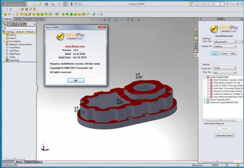 Download Geometric DFMPro for NX SolidWorks Wildfire Creo 2021