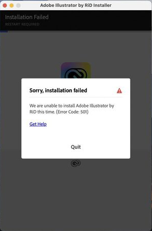 We are unable to install Adobe xxx by RiD this time
