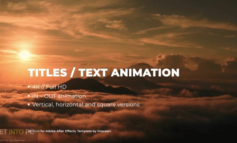 Download VideoHive Titles Text Animation AEP