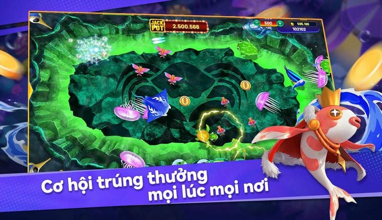 Sảnh bắn cá tại nhà cái Okking, chọn bàn và súng dễ dàng.